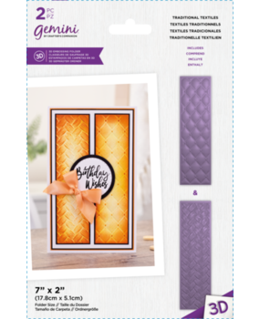 Gemini Floral Panel 3D Embossing Folder Traditional Textiles (GEM-EF2-3D-TRTE) Gemini Floral Panel 3D Embossing Folder Traditional Textiles (GEM-EF2-3D-TRTE)