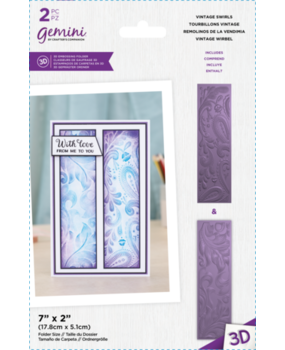 Gemini Floral Panel 3D Embossing Folder Vintage Swirls (GEM-EF2-3D-VISW) Gemini Floral Panel 3D Embossing Folder Vintage Swirls (GEM-EF2-3D-VISW)