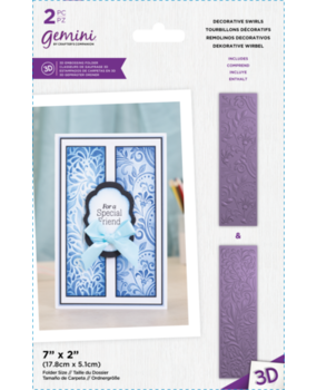 Gemini Floral Panel 3D Embossing Folder Decorative Swirls (GEM-EF2-3D-DESW) Gemini Floral Panel 3D Embossing Folder Decorative Swirls (GEM-EF2-3D-DESW)
