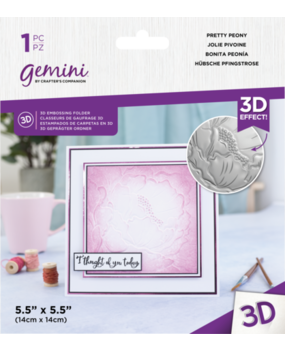 Gemini Macro 3D Embossing Folder Pretty Peony (GEM-EF5.5-3D-PRPE) Gemini Macro 3D Embossing Folder Pretty Peony (GEM-EF5.5-3D-PRPE)
