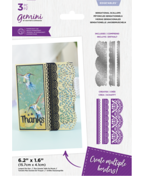 Gemini Delicate Lace Sensational Scallops Edge'ables Dies (GEM-MD-EDG-SESC) Gemini Delicate Lace Sensational Scallops Edge'ables Dies (GEM-MD-EDG-SESC)