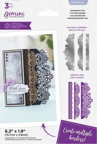 Gemini Delicate Lace Edwardian Chic Edge'ables Dies (GEM-MD-EDG-ECHI) Gemini Delicate Lace Edwardian Chic Edge'ables Dies (GEM-MD-EDG-ECHI)