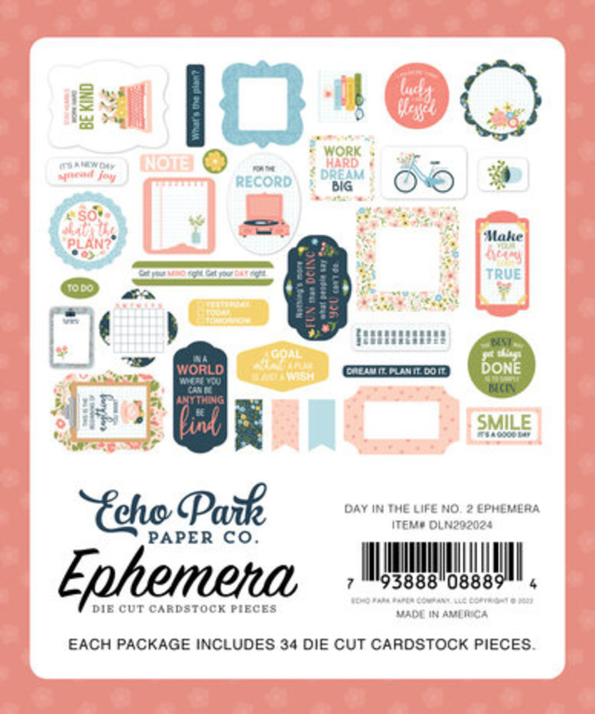Echo Park Day In The Life No. 2 Ephemera (DLN292024) Echo Park Day In The Life No. 2 Ephemera (DLN292024)