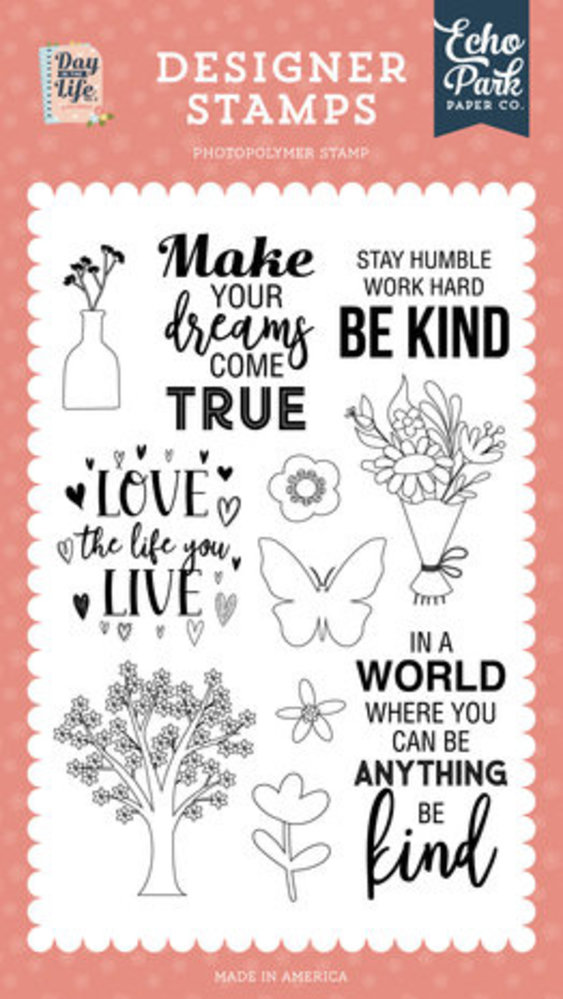 Echo Park Day In The Life No. 2 Love The Life You Live Clear Stamps (DLN292045) Echo Park Day In The Life No. 2 Love The Life You Live Clear Stamps (DLN292045)