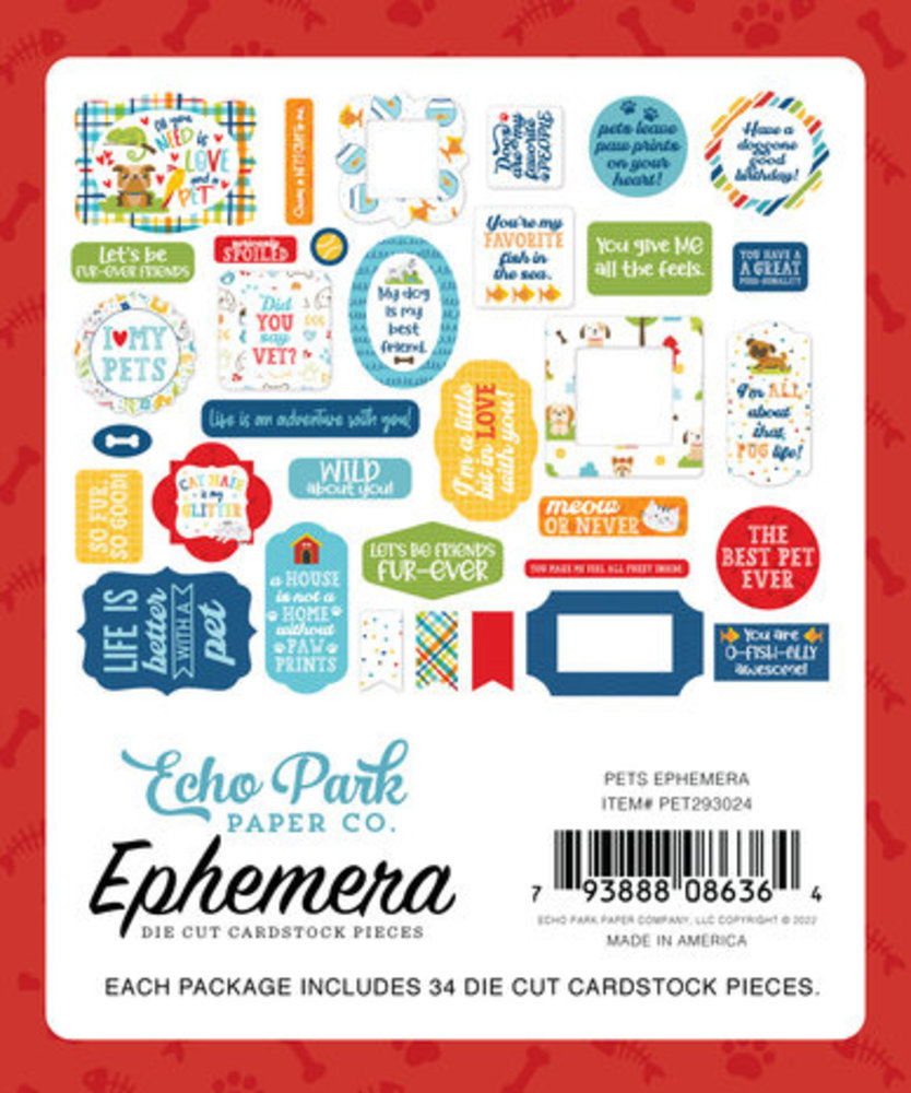 Echo Park Pets Ephemera (PET293024) Echo Park Pets Ephemera (PET293024)