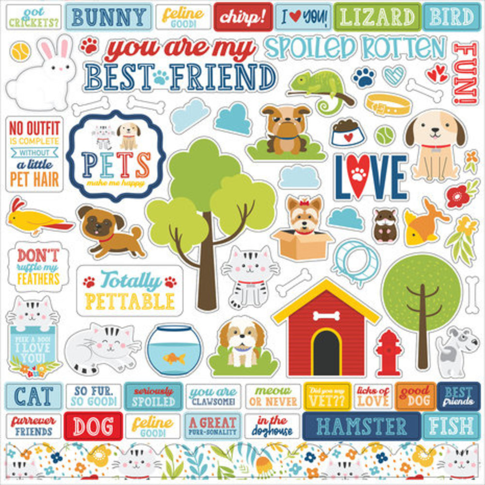 Echo Park Pets 12x12 Inch Element Sticker (PET293014)