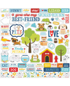 Echo Park Pets 12x12 Inch Element Sticker (PET293014) Echo Park Pets 12x12 Inch Element Sticker (PET293014)
