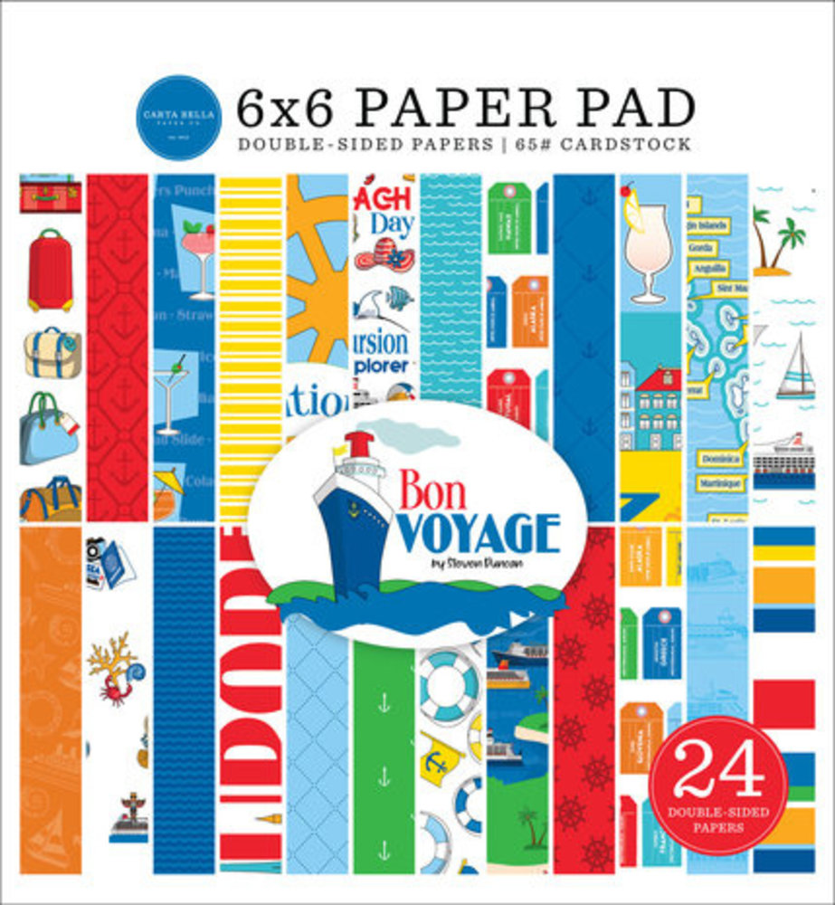 Carta Bella Bon Voyage 6x6 Inch Paper Pad (CBBV161023)