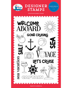 Carta Bella Bon Voyage Welcome Aboard Clear Stamps (CBBV161040) Carta Bella Bon Voyage Welcome Aboard Clear Stamps (CBBV161040)