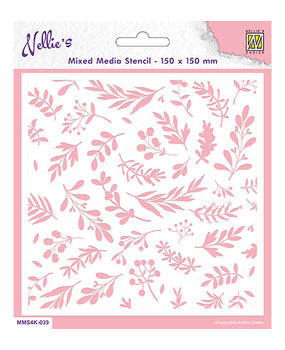 Nellie Snellen Branches & Berries Masking Stencil (MMS4K-039) Nellie Snellen Branches & Berries Masking Stencil (MMS4K-039)