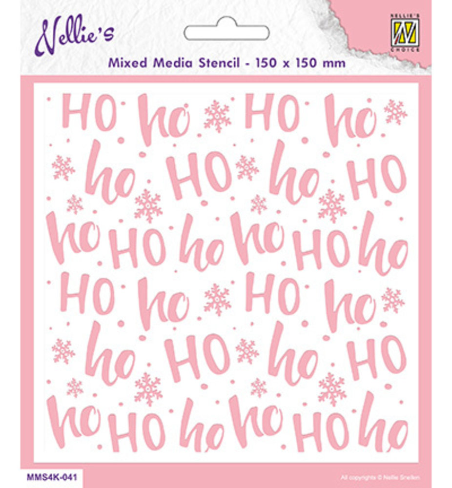 Nellie Snellen Ho Ho Masking Stencil (MMS4K-041) Nellie Snellen Ho Ho Masking Stencil (MMS4K-041)