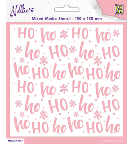 Nellie Snellen Ho Ho Masking Stencil (MMS4K-041) Nellie Snellen Ho Ho Masking Stencil (MMS4K-041)