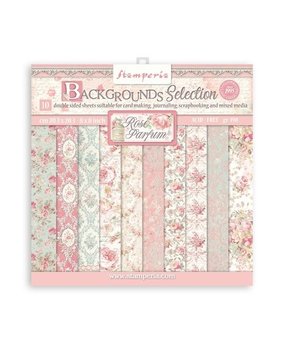 Stamperia Rose Parfum Backgrounds 8x8 Inch Paper Pack (SBBS74) Stamperia Rose Parfum Backgrounds 8x8 Inch Paper Pack (SBBS74)