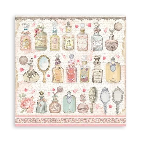 Stamperia Rose Parfum Backgrounds 8x8 Inch Paper Pack (SBBS74) Stamperia Rose Parfum Backgrounds 8x8 Inch Paper Pack (SBBS74)