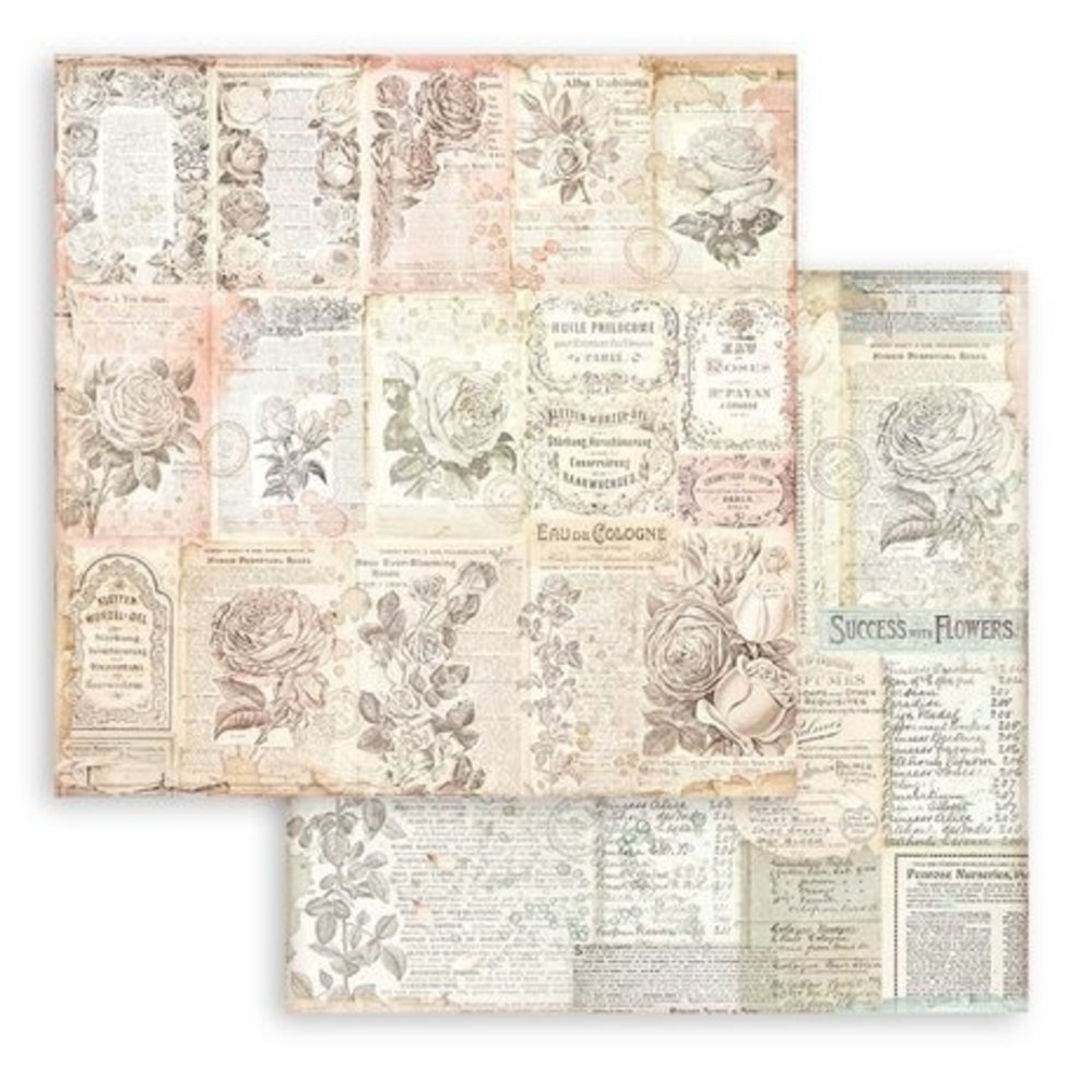 Stamperia Rose Parfum Backgrounds 8x8 Inch Paper Pack (SBBS74) Stamperia Rose Parfum Backgrounds 8x8 Inch Paper Pack (SBBS74)