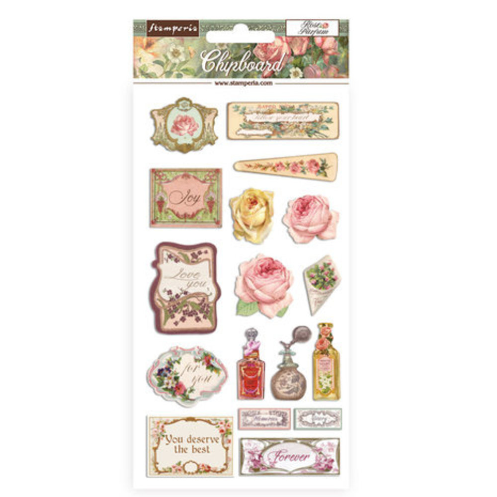 Stamperia Rose Parfum Chipboard 15x30cm (DFLCB66) Stamperia Rose Parfum Chipboard 15x30cm (DFLCB66)