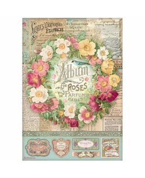 Stamperia Rose Parfum Album de Roses Rice Paper A4 (DFSA4734) Stamperia Rose Parfum Album de Roses Rice Paper A4 (DFSA4734)