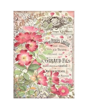 Stamperia Rose Parfum Savon Créme Rice Paper A4 (DFSA4736) Stamperia Rose Parfum Savon Créme Rice Paper A4 (DFSA4736)