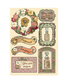 Stamperia Rose Parfum Wooden Shapes A5 (KLSP132)*