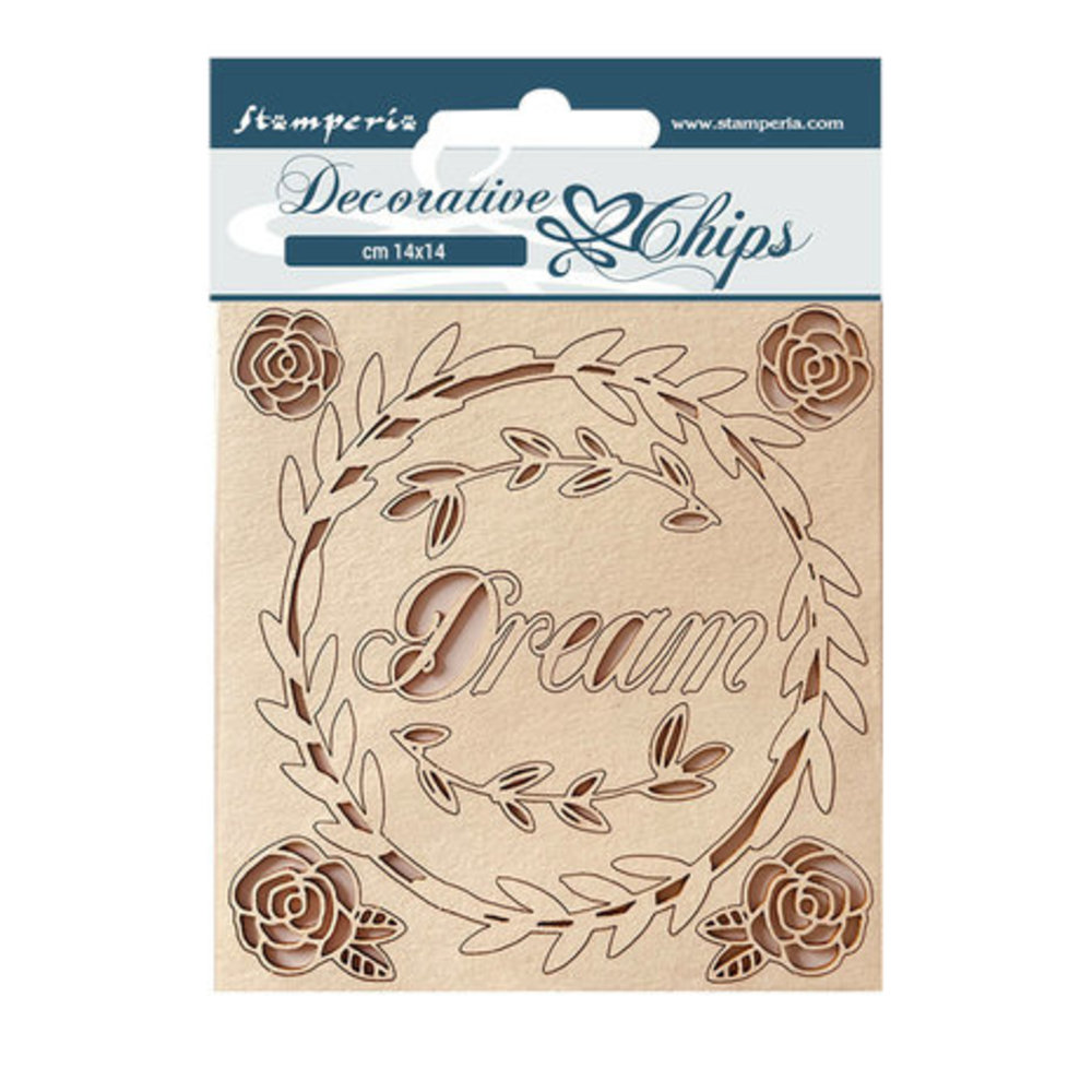 Stamperia Rose Parfum Decorative Chips Dream (SCB153) Stamperia Rose Parfum Decorative Chips Dream (SCB153)