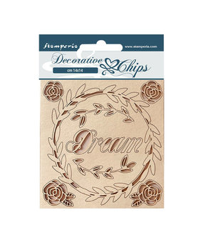 Stamperia Rose Parfum Decorative Chips Dream (SCB153)* Stamperia Rose Parfum Decorative Chips Dream (SCB153)*