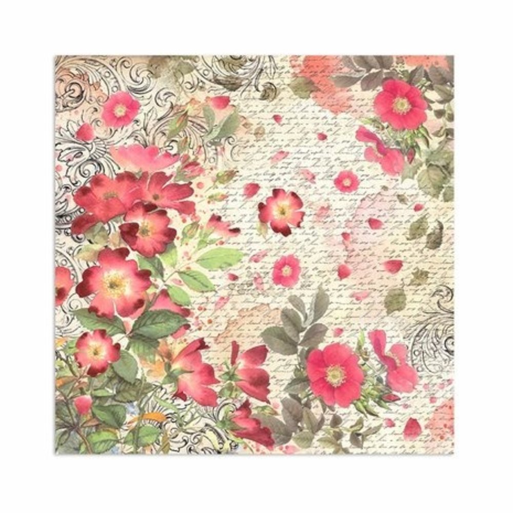 Stamperia Rose Parfum 12x12 Inch Fabric Sheets (SBPLT08) Stamperia Rose Parfum 12x12 Inch Fabric Sheets (SBPLT08)