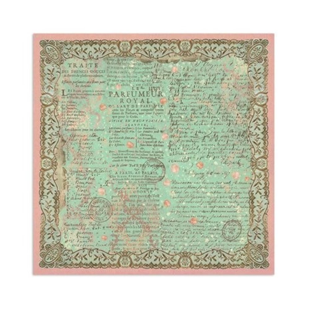 Stamperia Rose Parfum 12x12 Inch Fabric Sheets (SBPLT08) Stamperia Rose Parfum 12x12 Inch Fabric Sheets (SBPLT08)