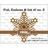 Crealies Hot Foil Plate Geometric Snowflake Big (CLFEI03)