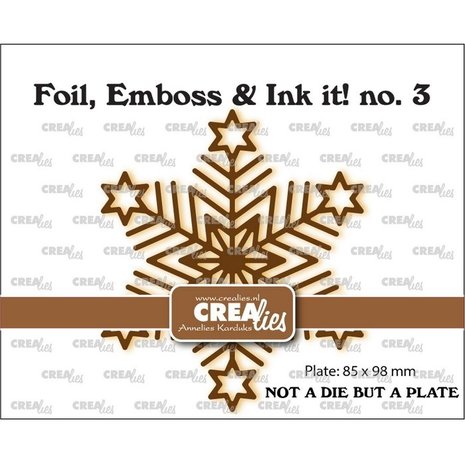 Crealies Hot Foil Plate Geometric Snowflake Big (CLFEI03) Crealies Hot Foil Plate Geometric Snowflake Big (CLFEI03)