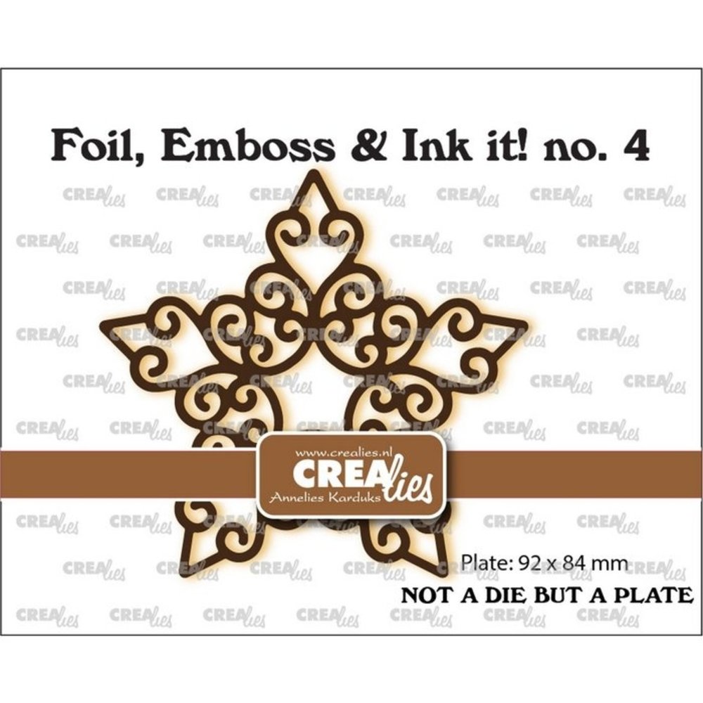 Crealies Hot Foil Plate Curly Star (CLFEI04) Crealies Hot Foil Plate Curly Star (CLFEI04)