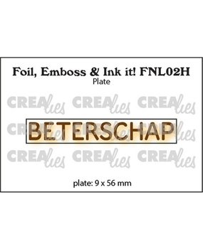 Crealies Hot Foil Plate Beterschap (FNL02H) Crealies Hot Foil Plate Beterschap (FNL02H)