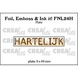 Crealies Hot Foil Plate Hartelijk (FNL24H)