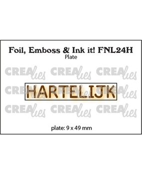 Crealies Hot Foil Plate Hartelijk (FNL24H)