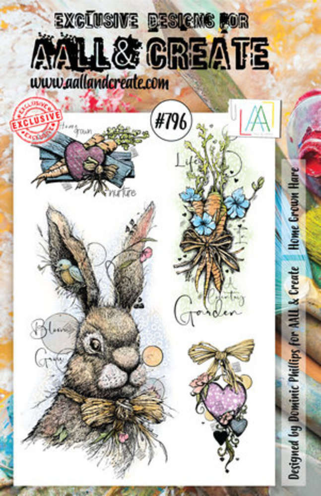AALL and Create Clear Stamp Set A5 Home Grown Hare (AALL-TP-796)