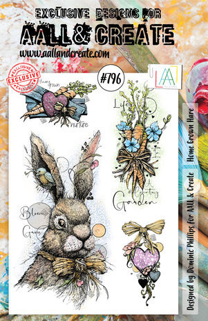 AALL and Create Clear Stamp Set A5 Home Grown Hare (AALL-TP-796)