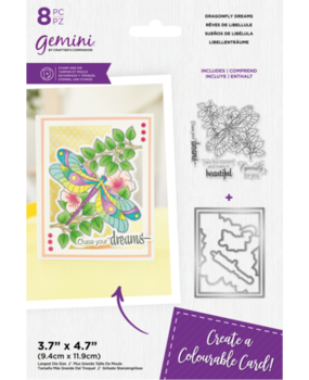 Gemini Colourable Create-a-Card Stamp & Die Dragonfly Dreams (GEM-STD-DRADR) Gemini Colourable Create-a-Card Stamp & Die Dragonfly Dreams (GEM-STD-DRADR)