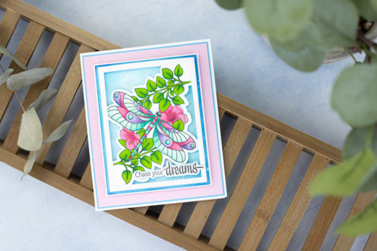 Gemini Colourable Create-a-Card Stamp & Die Dragonfly Dreams (GEM-STD-DRADR) Gemini Colourable Create-a-Card Stamp & Die Dragonfly Dreams (GEM-STD-DRADR)