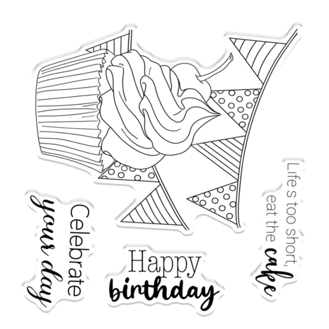 Gemini Colourable Create-a-Card Stamp & Die Celebrate Your Day (GEM-STD-CYDA)