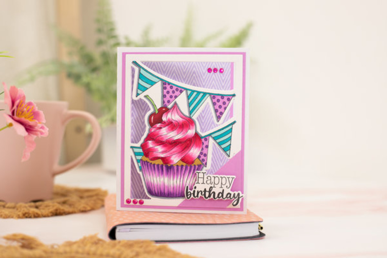 Gemini Colourable Create-a-Card Stamp & Die Celebrate Your Day (GEM-STD-CYDA)