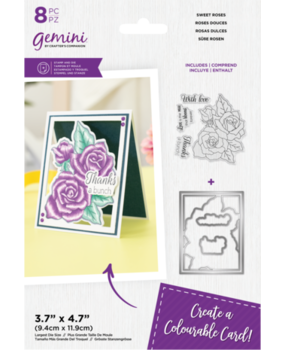 Gemini Colourable Create-a-Card Stamp & Die Sweet Roses (GEM-STD-SWRO) Gemini Colourable Create-a-Card Stamp & Die Sweet Roses (GEM-STD-SWRO)