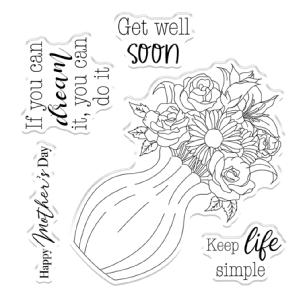 Gemini Colourable Create-a-Card Stamp & Die A Special Bouquet (GEM-STD-ASBO) Gemini Colourable Create-a-Card Stamp & Die A Special Bouquet (GEM-STD-ASBO)