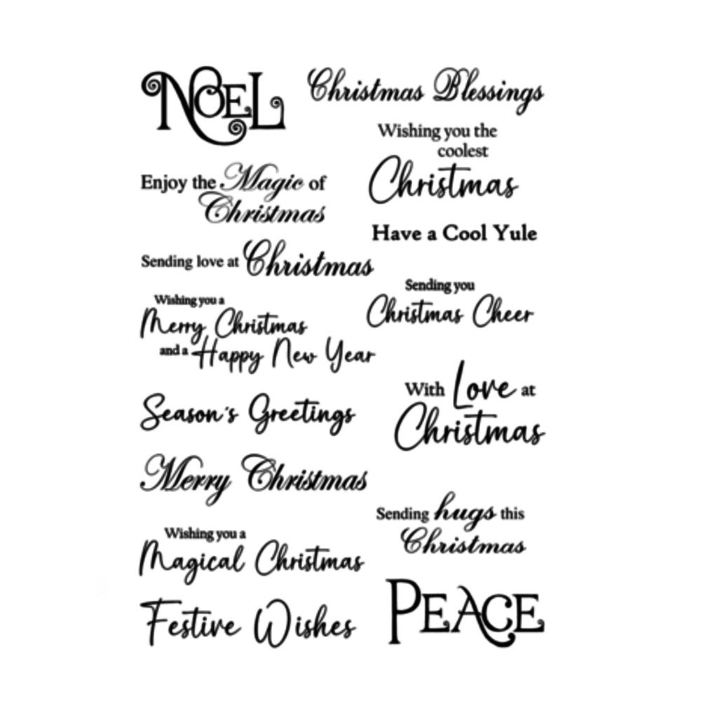Crafty Individuals Christmas Sentiments Unmounted Rubber Stamps (CI-614) Crafty Individuals Christmas Sentiments Unmounted Rubber Stamps (CI-614)