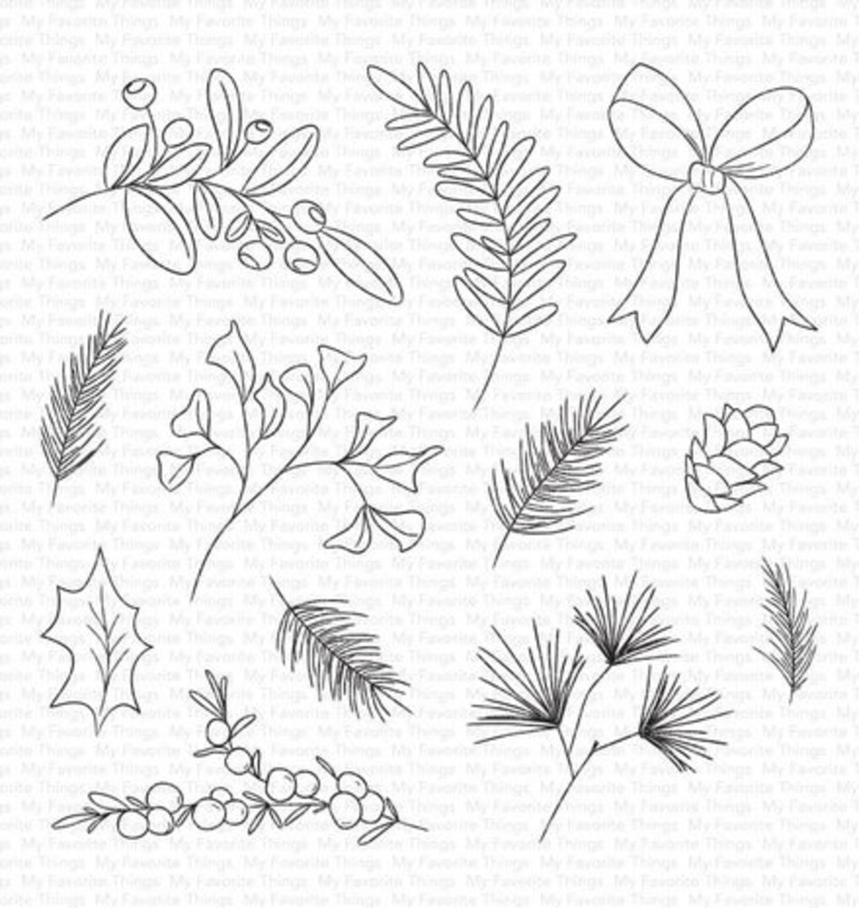 My Favorite Things Winter Greenery Clear Stamps (DBD-003) My Favorite Things Winter Greenery Clear Stamps (DBD-003)