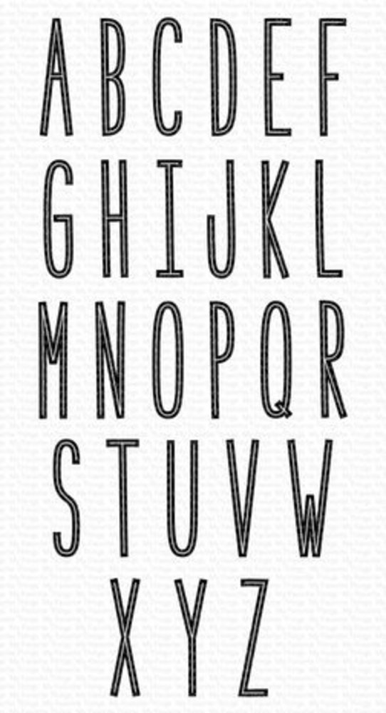 My Favorite Things Lined Letters Clear Stamps (MSTN-013)