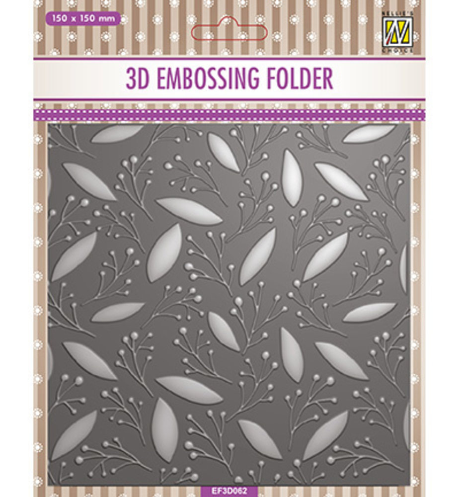 Nellie Snellen Leaves & Berries 3D Embossing Folder (EF3D062) Nellie Snellen Leaves & Berries 3D Embossing Folder (EF3D062)