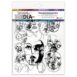 Dina Wakley MEdia Transparencies Abstract Portraits Set 1 (MDA80534)