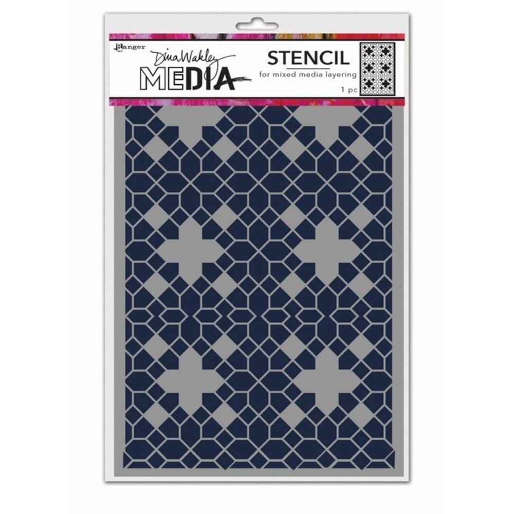 Dina Wakley MEdia Masking Stencil Floor Pattern (MDS81616) Dina Wakley MEdia Masking Stencil Floor Pattern (MDS81616)
