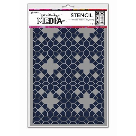 Dina Wakley MEdia Masking Stencil Floor Pattern (MDS81616) Dina Wakley MEdia Masking Stencil Floor Pattern (MDS81616)