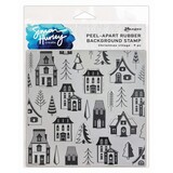 Simon Hurley Create Christmas Village Background Cling Stamps (HUR82569)