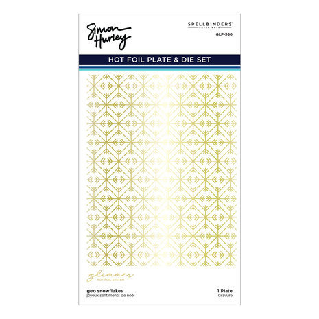 Spellbinders Simon Hurley Geo Snowflakes Glimmer Hot Foil Plate (GLP-360) Spellbinders Simon Hurley Geo Snowflakes Glimmer Hot Foil Plate (GLP-360)